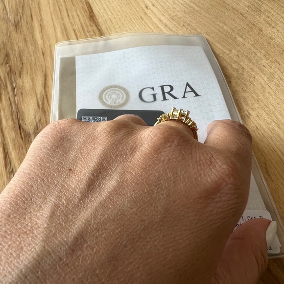 Moissanite Accented Solitaire Ring – 1.00 CT (6.5mm), FL D Color, size 7 - Picture 3 of 10